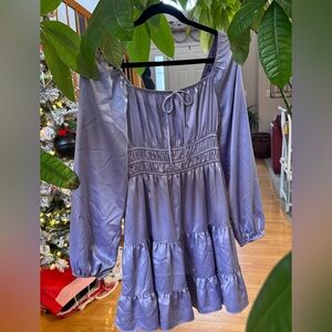 Altar'd State Lavender Blouse with Ruffle Details